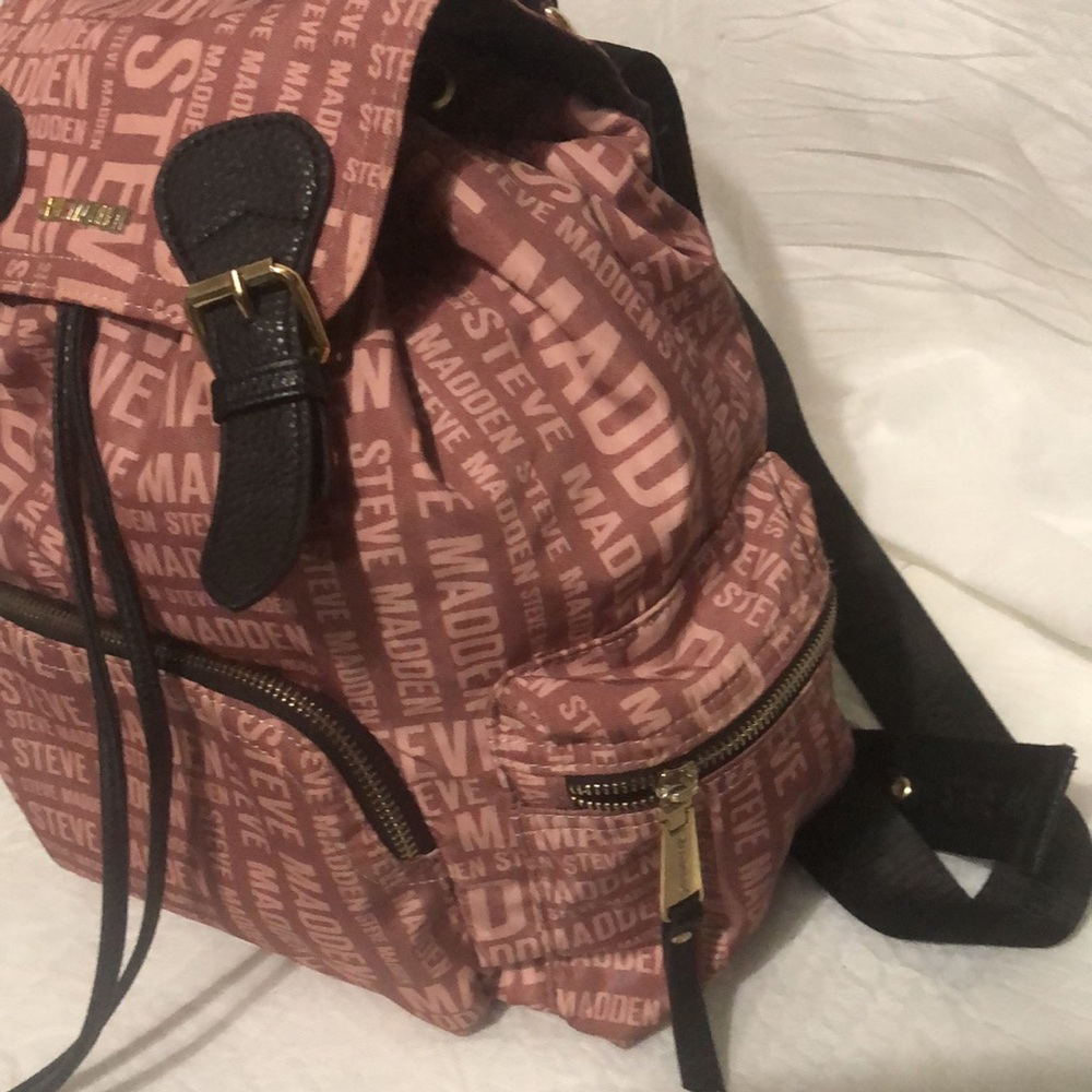 Steve Madden Pink Logo Backpack - Picture 4 of 8